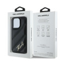 Kryt Karl Lagerfeld Diagonal Quilted Script iPhone 13 Pro Max - black