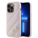 Pouzdro Karl Lagerfeld DIAGONAL QUILTED SCRIPT pro iPhone 14 Pro - rů