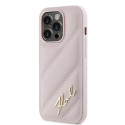 Pouzdro Karl Lagerfeld DIAGONAL QUILTED SCRIPT pro iPhone 14 Pro - rů