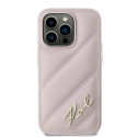 Pouzdro Karl Lagerfeld DIAGONAL QUILTED SCRIPT pro iPhone 14 Pro - rů