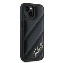 Pouzdro Karl Lagerfeld Diagonal Quilted Script pro iPhone - černé