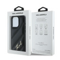 Kryt Karl Lagerfeld DIAGONAL QUILTED SCRIPT iPhone 15 Pro - černý