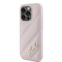 Pouzdro Karl Lagerfeld DIAGONAL QUILTED SCRIPT iPhone 15 Pro - růžov