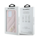 Pouzdro Karl Lagerfeld DIAGONAL QUILTED SCRIPT iPhone 15 Pro - růžov