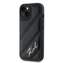 Kryt Karl Lagerfeld DIAGONAL QUILTED SCRIPT pro iPhone 15/14/13 - čer