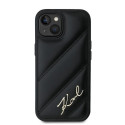 Kryt Karl Lagerfeld DIAGONAL QUILTED SCRIPT pro iPhone 15/14/13 - čer