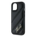 Kryt Karl Lagerfeld DIAGONAL QUILTED SCRIPT pro iPhone 15/14/13 - čer