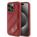 Kryt Karl Lagerfeld DIAGONAL QUILTED SCRIPT iPhone 15 Pro Max - červe
