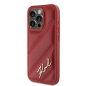 Kryt Karl Lagerfeld DIAGONAL QUILTED SCRIPT iPhone 15 Pro Max - červe