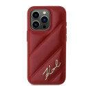 Kryt Karl Lagerfeld DIAGONAL QUILTED SCRIPT iPhone 15 Pro Max - červe