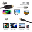 MICROCONNECT Redukční kabel USB-C 3.1/HDMI 2.0, s podporou 4K/60Hz, 1m, černý