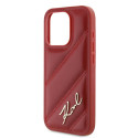 Kryt Karl Lagerfeld DIAGONAL QUILTED SCRIPT iPhone 15 Pro Max - červe