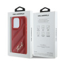 Kryt Karl Lagerfeld DIAGONAL QUILTED SCRIPT iPhone 15 Pro Max - červe