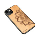 Kryt Bewood MANDALA pro iPhone 14 Plus - světle hnědý