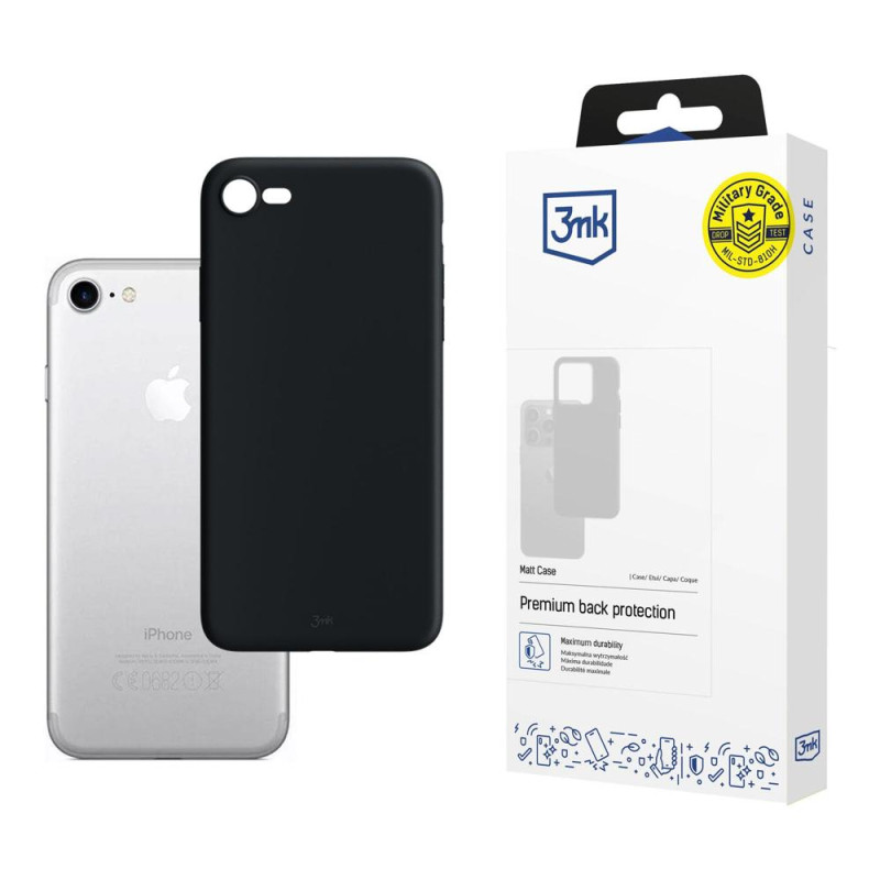 Kryt 3mk MATT CASE pro iPhone 7 / 8 - černý