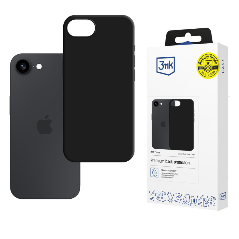 Kryt 3mk MATT CASE pro iPhone 16e / SE 4 - černý