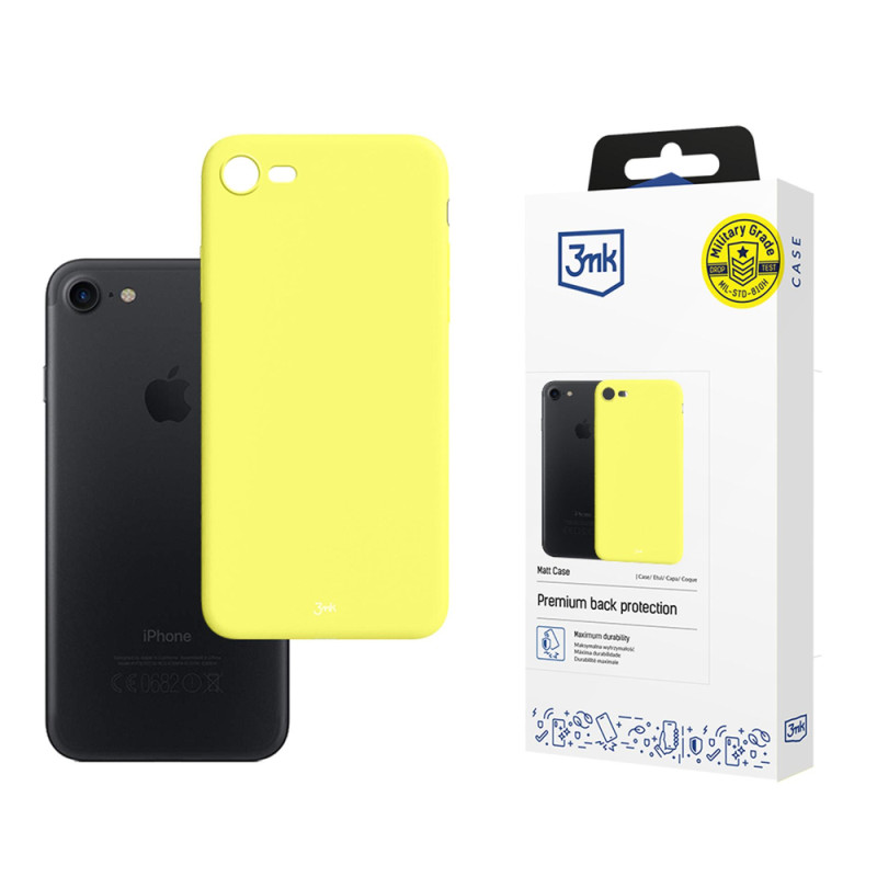 Kryt 3mk MATT CASE pro iPhone 7 / 8 / SE 2020 / SE 2022 - yellow