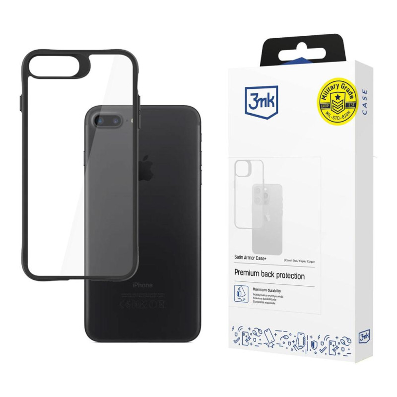 Kryt 3mk SATIN ARMOR CASE+ pro iPhone 7 / 8 / SE (2020) / SE (2022) - transparent