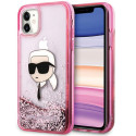 Kryt Karl Lagerfeld GLITTER KARL HEAD pro iPhone 11/XR - pink