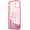 Kryt Karl Lagerfeld GLITTER KARL HEAD pro iPhone 11/XR - pink