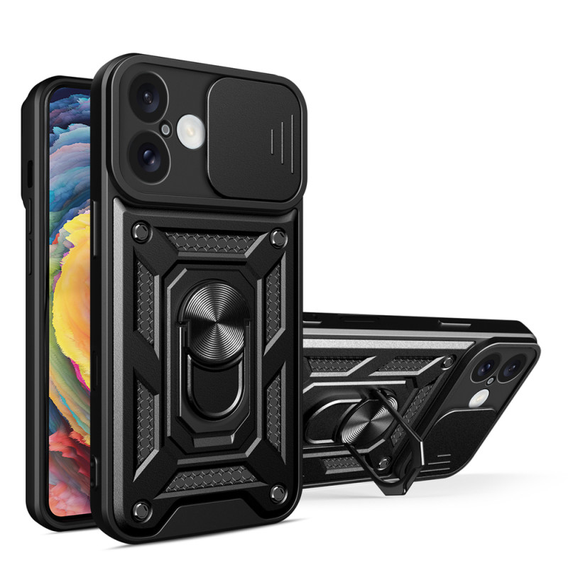 Kryt Hurtel HYBRID ARMOR CAMSHIELD pro iPhone 16 - černý