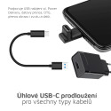 MICROCONNECT Úhlový adaptér USB-C 3.2 male-female (samec-samice),  PD až 100W, černý
