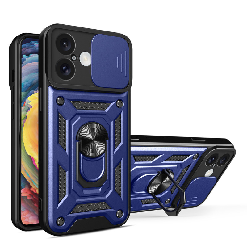 Kryt Hurtel HYBRID ARMOR CAMSHIELD pro iPhone 16 Plus - modrý