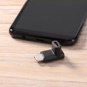 MICROCONNECT Úhlový adaptér USB-C 3.2 male-female (samec-samice),  PD až 100W, černý