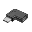 MICROCONNECT Úhlový adaptér USB-C 3.2 male-female (samec-samice), PD až 100W, černý
