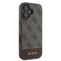 Kryt Guess 4G Bottom Stripe iPhone 16 - hnědý
