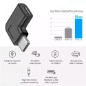 MICROCONNECT Úhlový adaptér USB-C 3.2 male-female (samec-samice), PD až 100W, černý