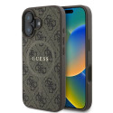 Pouzdro Guess 4G RING CLASSIC iPhone 16 Plus – hnědá