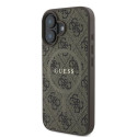 Pouzdro Guess 4G RING CLASSIC iPhone 16 Plus – hnědá