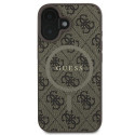 Pouzdro Guess 4G RING CLASSIC iPhone 16 Plus – hnědá