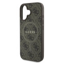 Pouzdro Guess 4G RING CLASSIC iPhone 16 Plus – hnědá