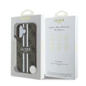 Kryt Guess 4G PRINTED STRIPES pro iPhone 16 Plus - hnědý