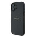 Kryt Guess GRAINED GOLD MagSafe pro iPhone 16 Plus - černý