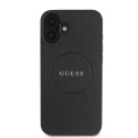 Kryt Guess GRAINED GOLD MagSafe pro iPhone 16 Plus - černý