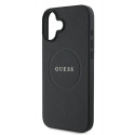 Kryt Guess GRAINED GOLD MagSafe pro iPhone 16 Plus - černý