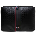 BMW Carbon & Red Stripe pouzdro na notebook 14" – černé