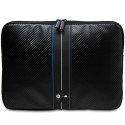 BMW Carbon & Blue Stripe pouzdro na notebook 16" – černé