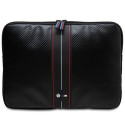 BMW Carbon & Red Stripe pouzdro na notebook 16" – černé