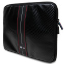 BMW Carbon & Red Stripe pouzdro na notebook 16" – černé