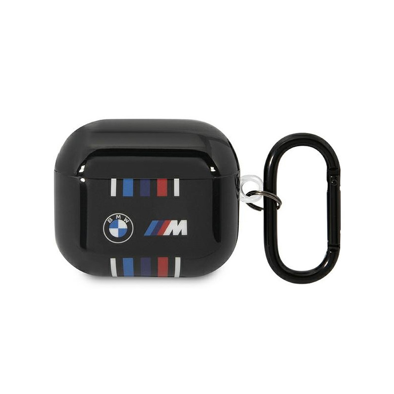 BMW Tricolor Stripes pouzdro na AirPods 3 – černé