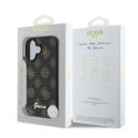 Kryt Guess PEONY SCRIPT MagSafe iPhone 16 Plus - černý