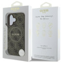 Kryt Guess 4G RING CLASSIC Logo iPhone 16 - hnědá