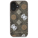 Kryt Guess Peony On 4G Background MagSafe iPhone 16 – hnědý