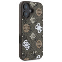 Kryt Guess Peony On 4G Background MagSafe iPhone 16 – hnědý
