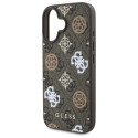 Kryt Guess Peony On 4G Background MagSafe iPhone 16 – hnědý