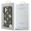 Kryt Guess Peony On 4G Background MagSafe iPhone 16 – hnědý